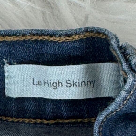 Frame Denim Le High Skinny Sulham Wash Triangle Raw Hem Jeans Sz 23 - Picture 2 of 12